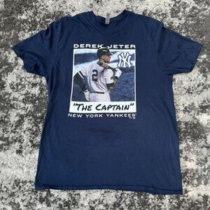 VINTAGE Derek Jeter The Captain Shirt, New York Yankees, Size Large